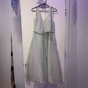 Size 12 David’s Bridal light Green flowy bridesmaid dress